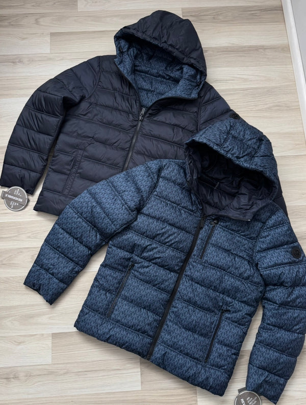 Parka MK Multilogo Azul Reversible