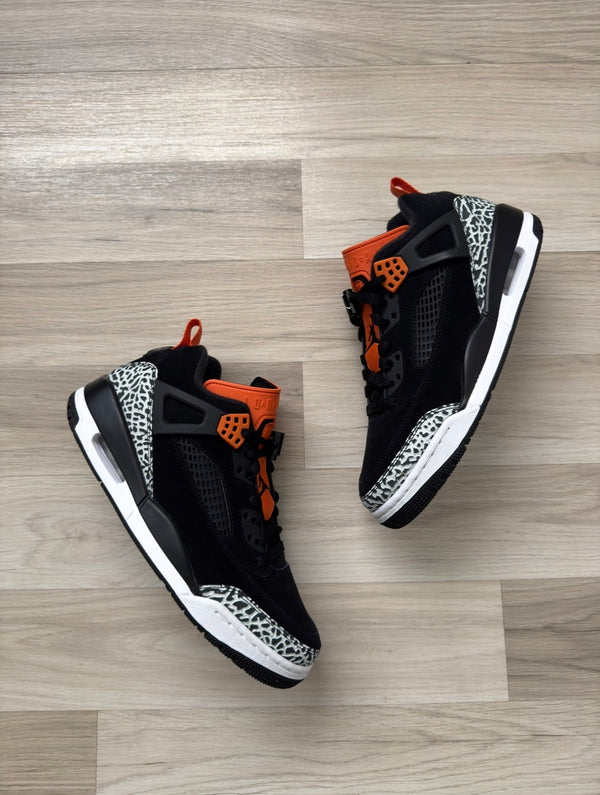 Jordan Spizike Low Negro/Naranjo