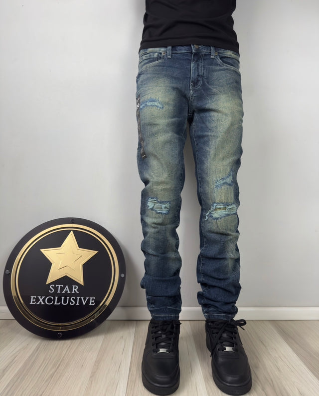 Jeans Reason Brand Skinny Blue Wash