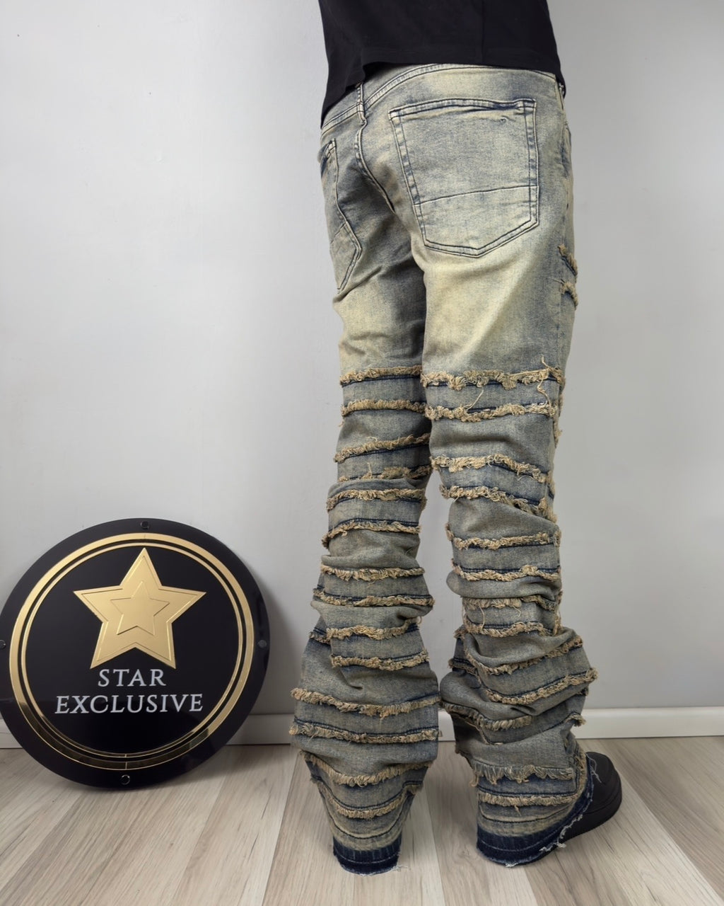 Jeans Fashion Nova Skinny Flare Vintage Blue Wash