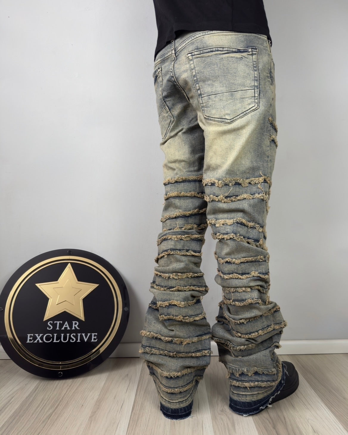 Jeans Fashion Nova Skinny Flare Vintage Blue Wash