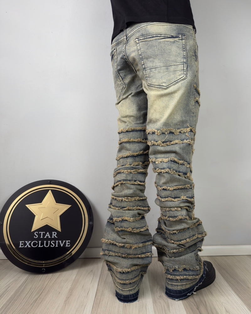 Jeans Fashion Nova Skinny Flare Vintage Blue Wash