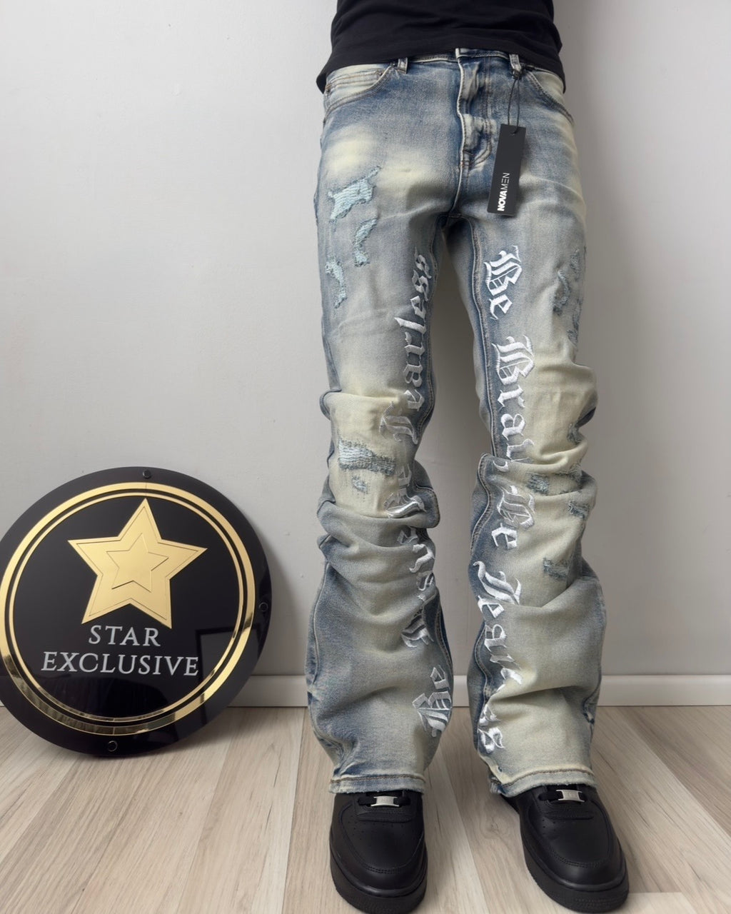 Jeans Fashion Nova skinny Flare Vintage Blue Wash
