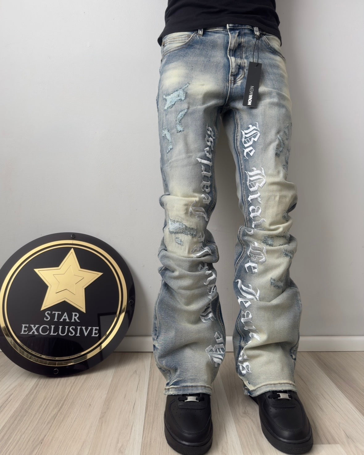 Jeans Fashion Nova skinny Flare Vintage Blue Wash