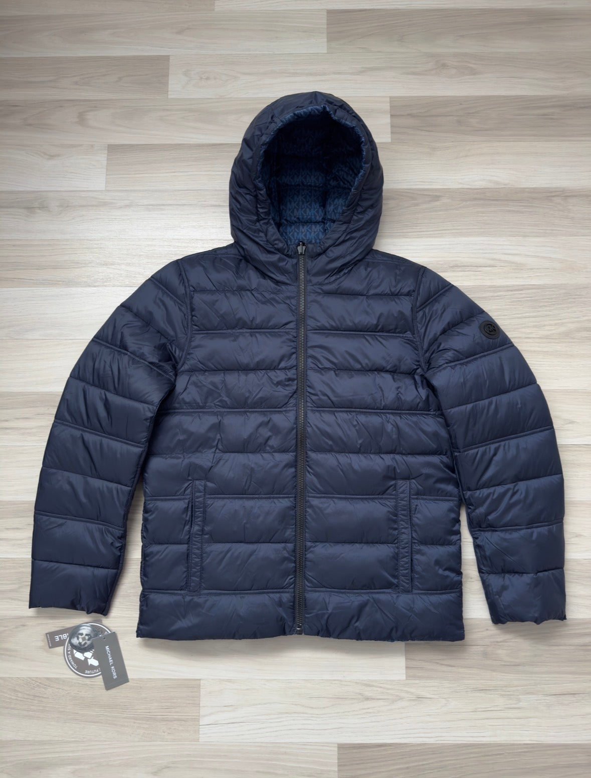 Parka MK Multilogo Azul Reversible