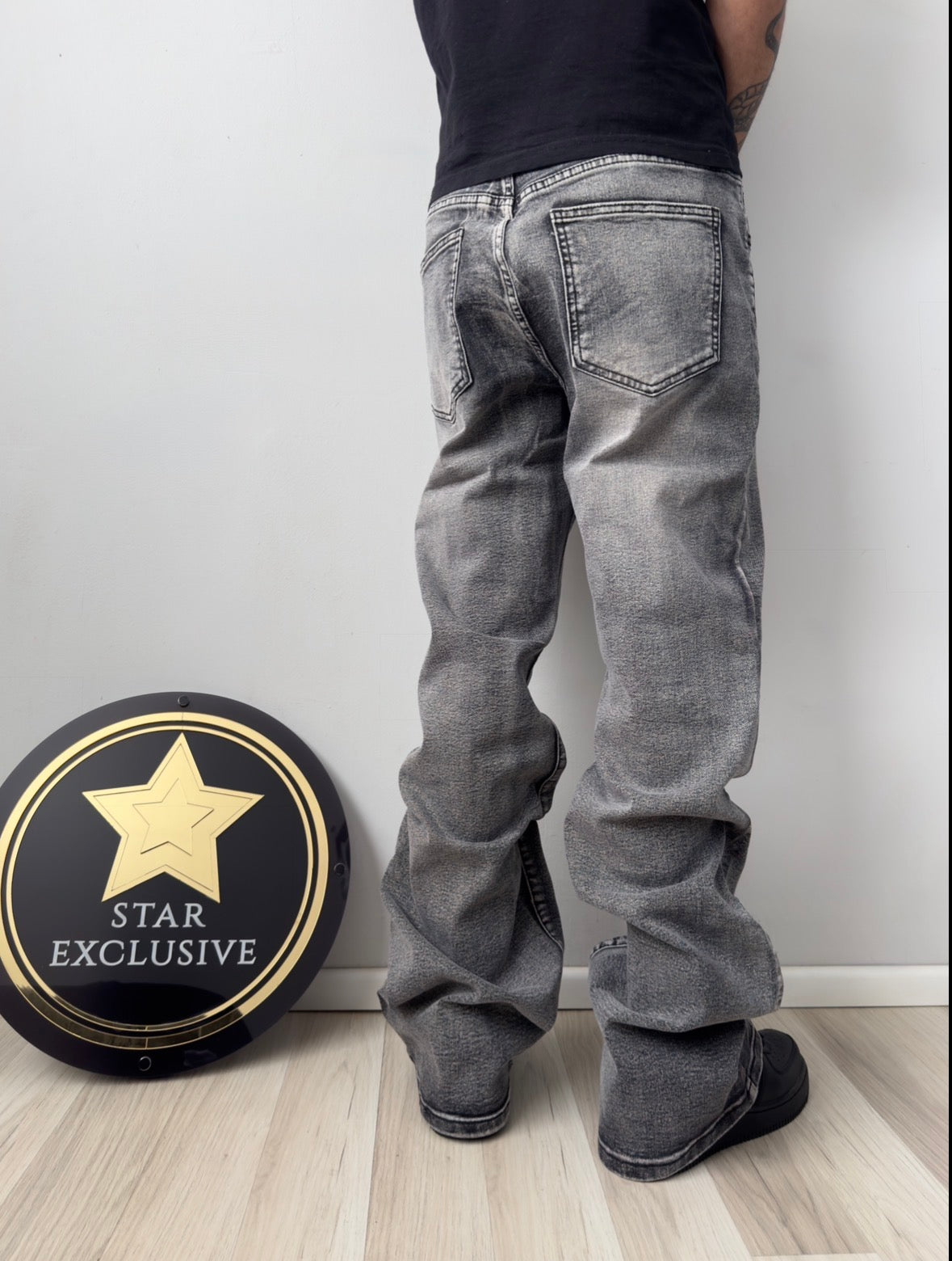 Jeans Fashion Nova Slim Flare Gris