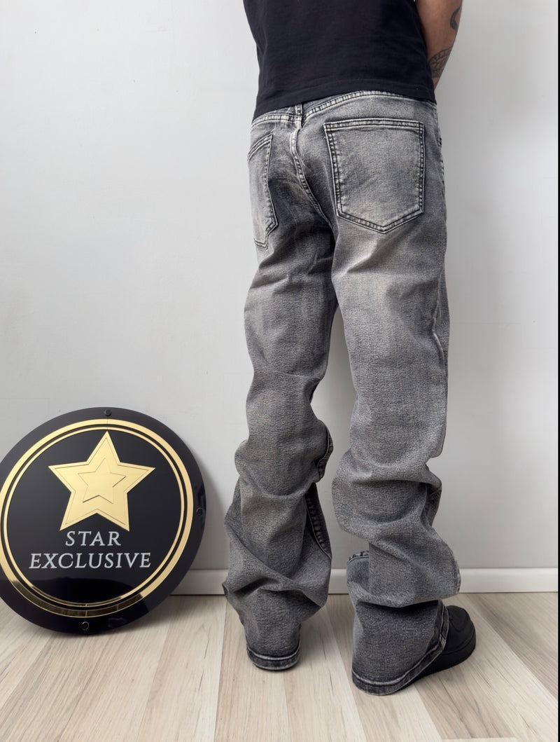 Jeans Fashion Nova Slim Flare Gris