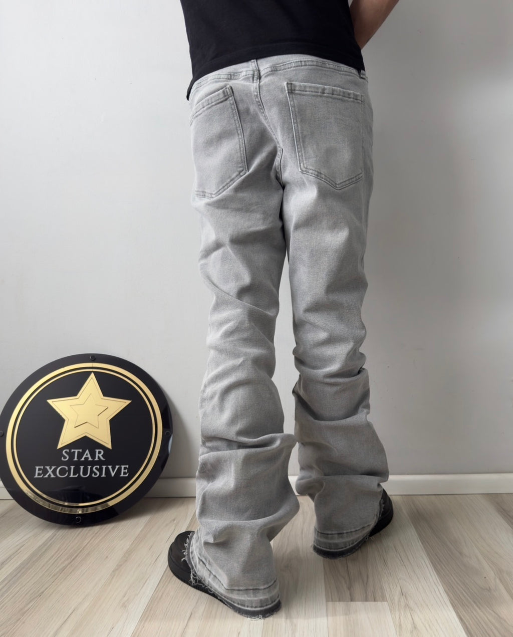 Jeans Fashion Nova Skinny Flare Grey
