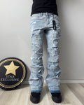 Jeans Fashion Nova Flare Vintage Blue Wash
