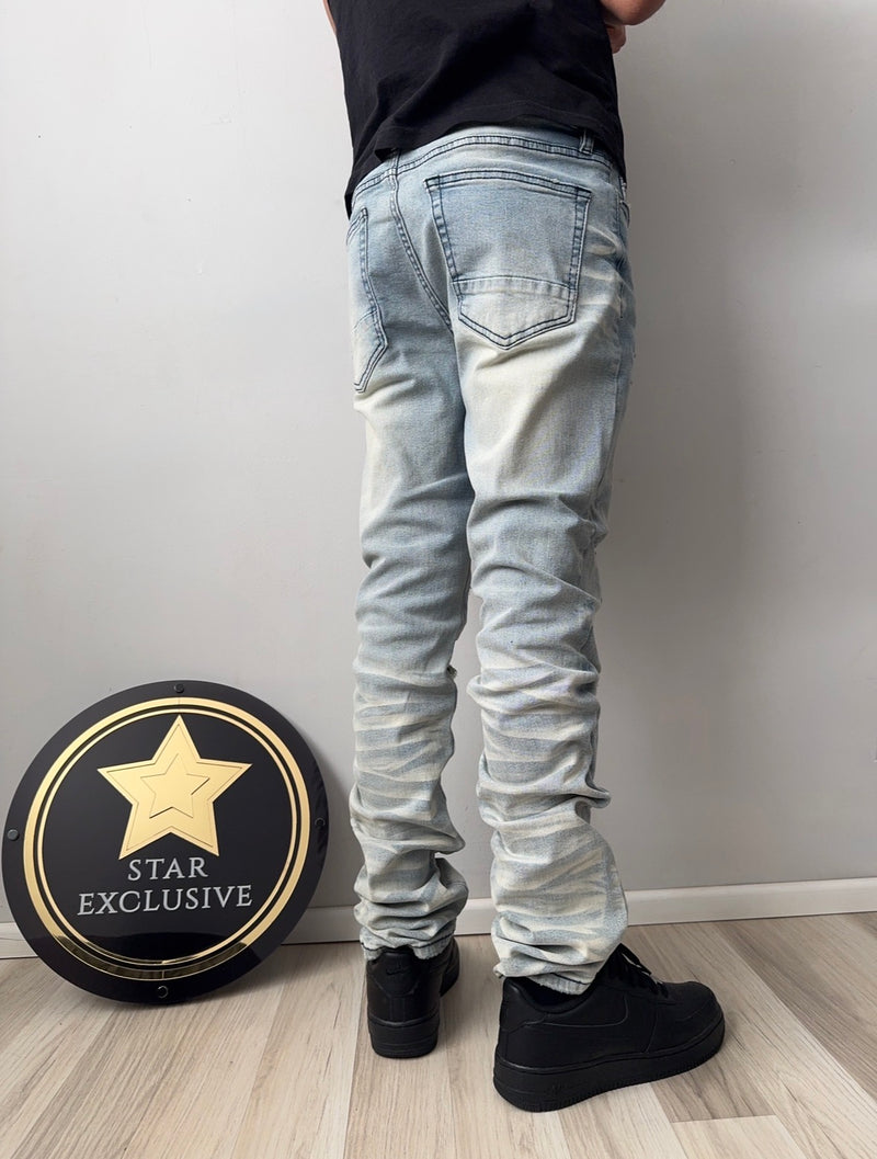 Jeans Fashion Nova Skinny Azul Deslavado