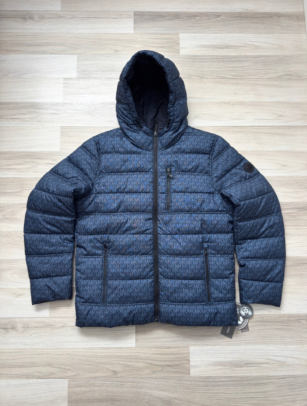 Parka MK Multilogo Azul Reversible