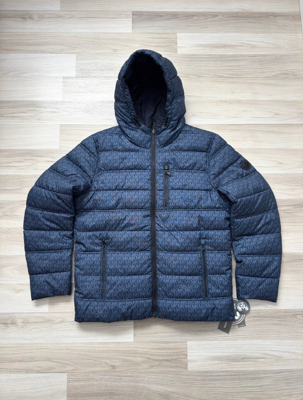 Parka MK Multilogo Azul Reversible