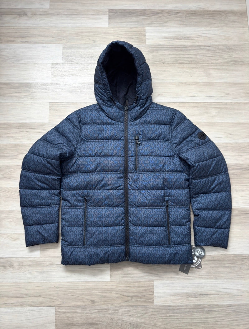Parka MK Multilogo Azul Reversible