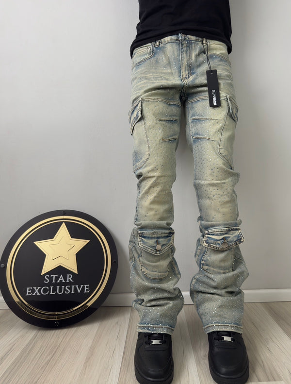Jeans Fashion Nova Flare Blue Wash